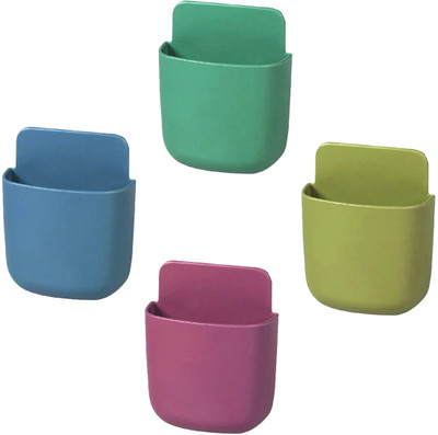 Glitzn 4 Compartments Plastic Remote holder(Multicolor)