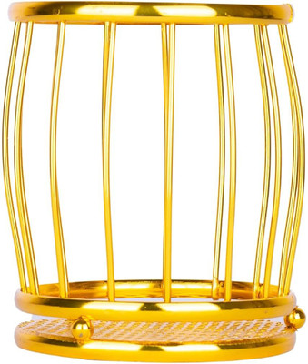 LEKORED 1 Compartments Metal Desk Organizer(Gold)
