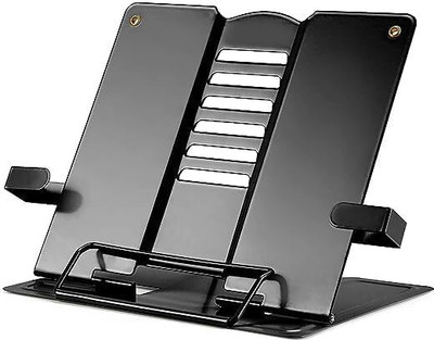 KAVRUL 1 Compartments STAINLESS STEEL Book Stand Holder/Book Holder/Book Organizer-Portable Metal Desktop(Black)
