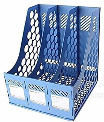 FLIPXEN 3 Compartments PLASTIC Desk Organizers(Blue)