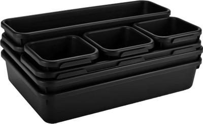 SUSHEELA ENTERPRISE 8 Compartments ACRYLIC DESK ORGANIZER(Black)