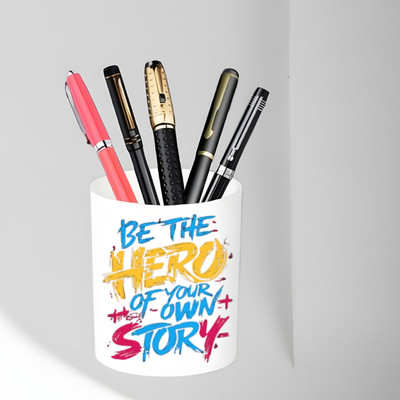 CHHAP CREATIONS 1 Compartments ceremic pen holder(Multicolor)