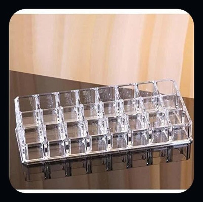 Precious Homeware 6 Compartments Acrylic Makeup::Jewellery::Multi Purpose(Transparent)