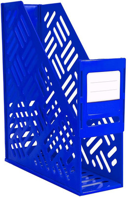 Nexvox 1 Compartments Plastic Office Table Top Book Shelf Organizer Magazine Paper Document Folder Tray(Multicolor)