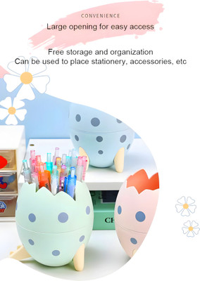 poksi 1 Compartments Plastic Pen Stand(Multicolor)