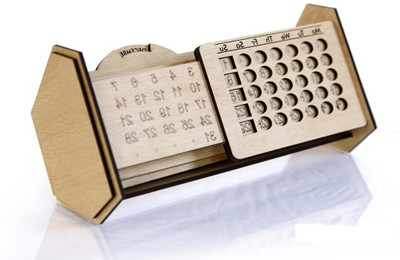 PRIYANSHM IMPEX 1 Compartments mdf wood pen stand(Cream)