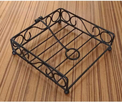 ANHandicrafts 1 Compartments Iron Square Shape(Black)