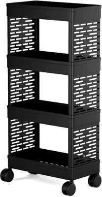 MGKENTERPRISE 4 Compartments plastic Portable Desk Organizer Drawer(Black)