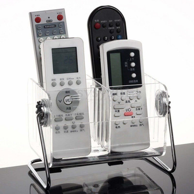 DUS 6 Compartments Plastic pen stand remote stand,mobile stand(Acrylic)