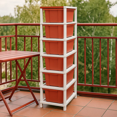 MAXTID 6 Compartments Plastic PP(Red)