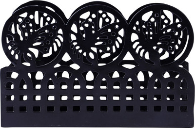 A Vintage Affair 1 Compartments Metal Tissue Organizer(Black)