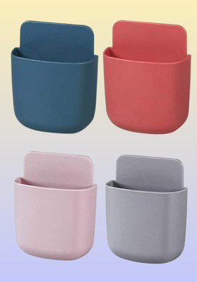 Vaeyne 4 Compartments Plastic Remote holder, Mobile holder, Toothpaste holder(Multicolor)