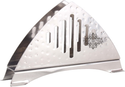 IndianArtVilla 1 Compartments Stainless Steel Tissiue Holder(Silver)
