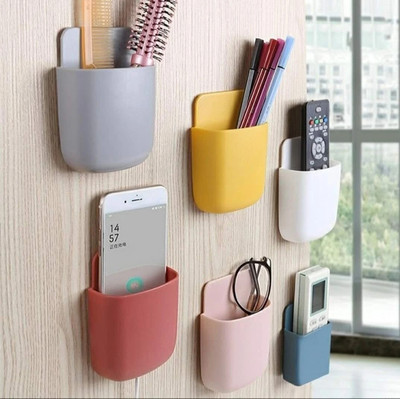 Glitzn 6 Compartments plastic wall mounted(White, Yellow, Grey, Red, Pink, Blue)