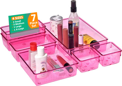 HOMESTIC 7 Compartments Acrylic Desk Organiser(Black)