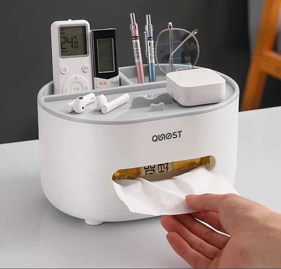 TGOPIT 2 Compartments Plastic Tissue Holder(Multicolor)