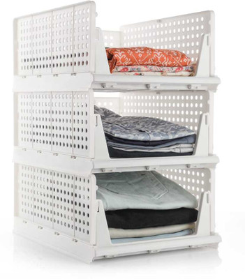OMORTEX Shelf Organizers(White, Polypropylene)