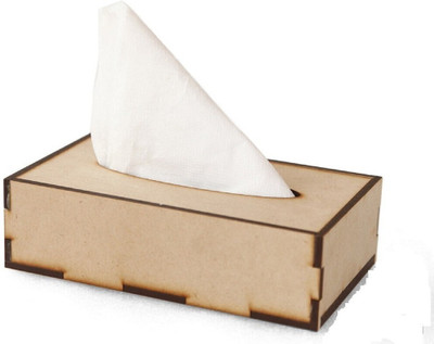 HOSTK 1 Compartments wooden tissue holder(Brown)