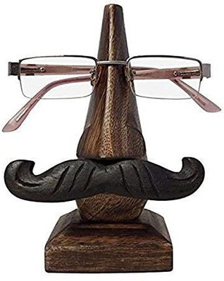 Bogenlite 1 Compartments Wood Eyeglass Holder Stand(Brown)