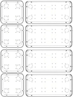Kepzell 8 Compartments Plastic drawer accessories holder(Clear)
