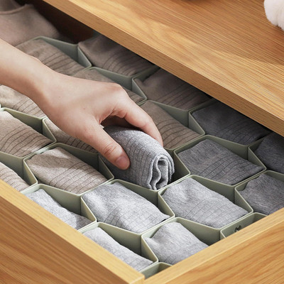 KUBER INDUSTRIES 13 Compartments PP Drawer Storage(White)