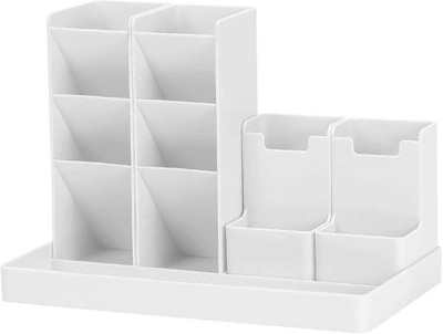 STEPZAH 13 Compartments plastic Desk Organizer(White)