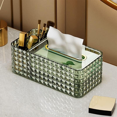 DIYAL ENTERPRISE 1 Compartments Acrylic Tissue holder(Multicolor)