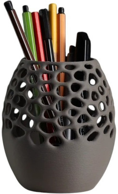 payneer 1 Compartments plastic Pen Stand Stationary Storage Multipurpose Desk Organizer And Pencil Holder Stand(Grey)