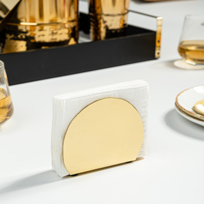 nestroots 1 Compartments stainless steel napkin holder(Gold)