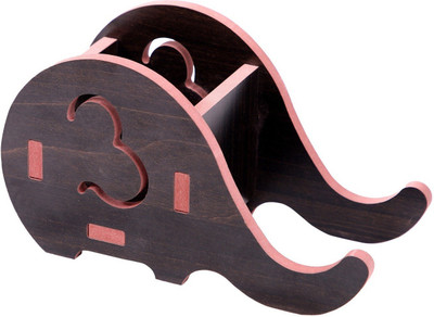 PRIYANSHM IMPEX 1 Compartments wood hathi stand(Black)