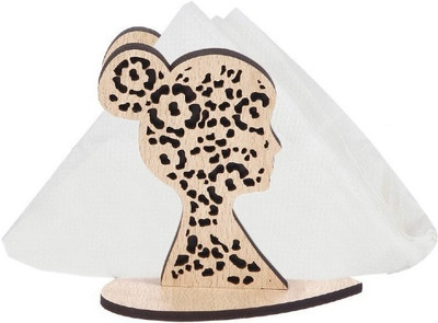 JAI SHRI 1 Compartments wooden tissue holder(Brown)