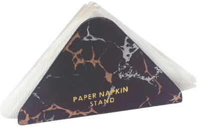 YUIOP 1 Compartments Plastic Majestic Paper Napkin Stand - Stylish & Elegant - Ideal For Kitchens & Tables(Black)