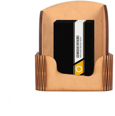 PRIYANSHM IMPEX 1 Compartments MDF CARD HOLDER(Brown)
