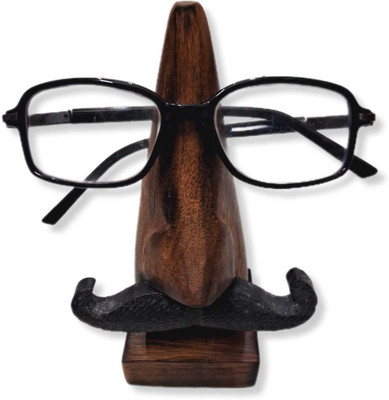 Global Antique 1 Compartments Wooden Eyeglass Holder Stand(Brown)