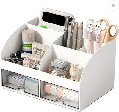 CountryLink 4 Compartments plastic Organizer(White)