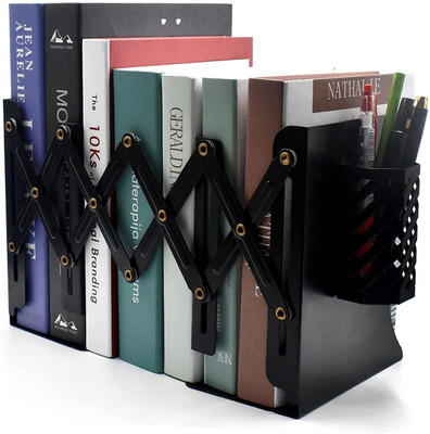 SHIVEXIM 4 Compartments Steel Book Stand(Black)