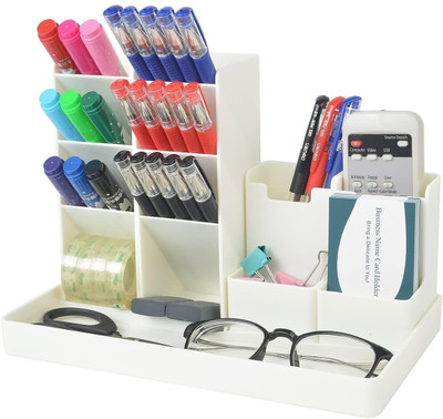Kinzilla 1 Compartments Plastic PEN STAND(Multicolor)