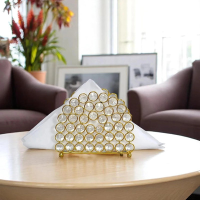 Extreme Karigari 2 Compartments Crystal Tissue Holder(Gold)