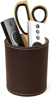 ALTRA 1 Compartments Genuine Leather Pen and Pencil Holder(Brown)