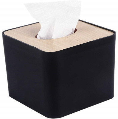 AMIGOS STORE 1 Compartments plastic tissue holder(Black)