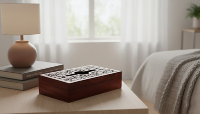 woodsense 1 Compartments Rosewood [Sheesham] Multipurpose Wooden Tissue Box(Brown)
