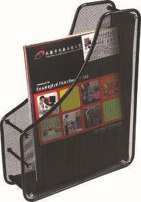 SUKHAD 1 Compartments Metal Mesh File Rack(Black)