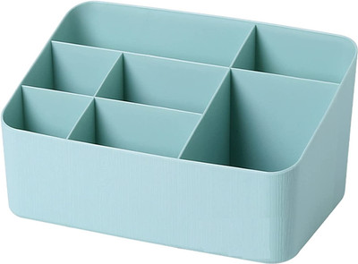 POXEFLIP 7 Compartments Plastic Desk Organizers and Storage Stationery Desk Tidy Organiser, Multifunctional(Multicolor)