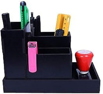 WOODOLOGY INDIA 3 Compartments Wood Stand(Black)