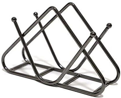 Homely Get Crafty 1 Compartments Iron Napkin Holder(Black)