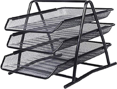 Goodwill Tech 3 Compartments Metal Tray Sorter(Black)