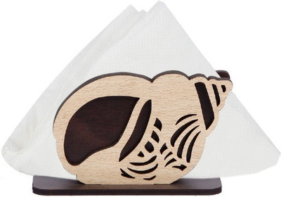JAI SHRI 1 Compartments wooden tissue holder(Brown)