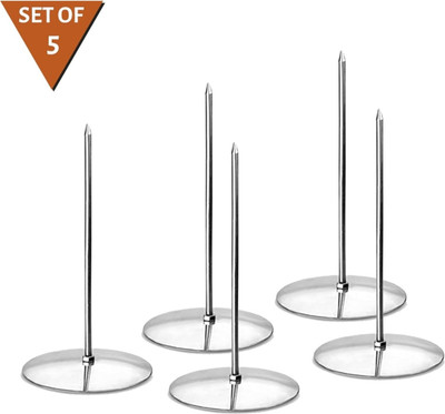 R K SALES 1 Compartments Stainless Steel R K Memo Holder Fork(Silver)