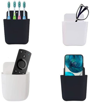 omdaenterprise 4 Compartments plastic wall mounted(White, Black)