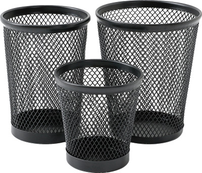 The Better Home 1 Compartments Iron Pen Stand, Clip Holder, and Paint Brush Holder(Black)